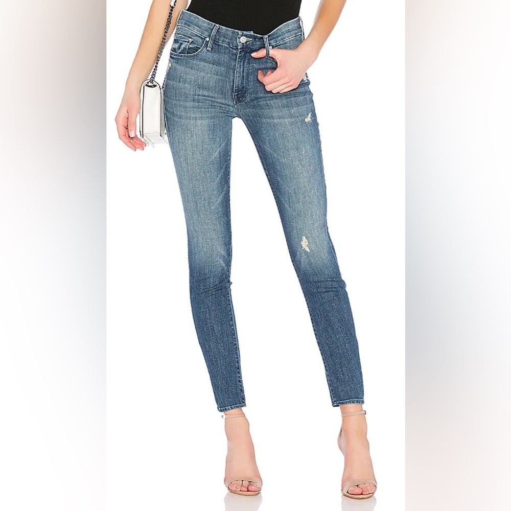 Mother The Looker Distressed Skinny Jeans 26
